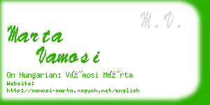 marta vamosi business card